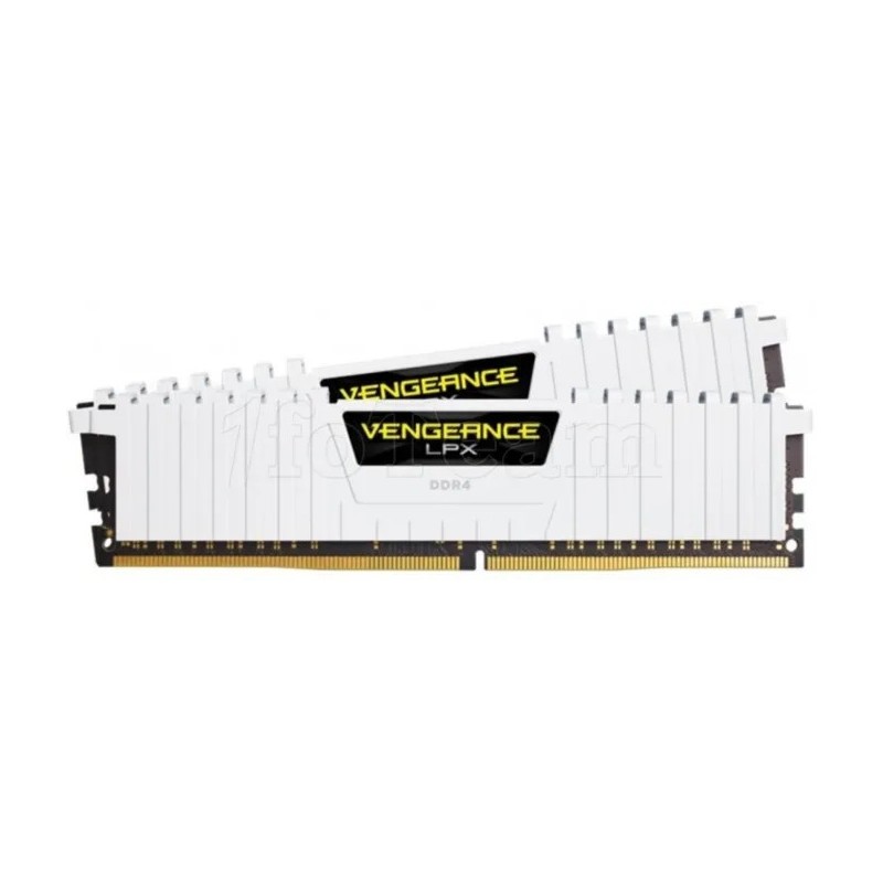 Kit Barrettes mémoire 16Go (2x8Go) DIMM DDR4 Corsair Vengeance LPX  2666Mhz (Blanc)