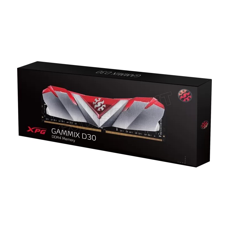 Barrette mémoire 8Go DIMM DDR4 Adata XPG GammiX D30 Red  3600Mhz (Gris)