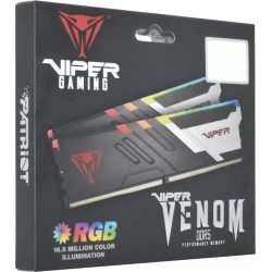 Kit Barrettes mémoire 32Go (2x16Go) DIMM DDR5 Patriot Viper Venom RGB  7200MHz (Noir)