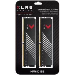 Kit Barrettes mémoire 32Go (2x16Go) DIMM DDR5 PNY XLR8 Gaming Mako  6000MHz (Noir)