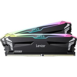 Kit Barrettes mémoire 32Go (2x16Go) DIMM DDR5 Lexar Ares RGB 7200MHz (Noir)