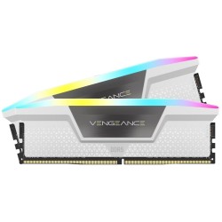 Kit Barrettes mémoire 32Go (2x16Go) DIMM DDR5 Corsair Vengeance RGB  6000MHz CL36 (Blanc)