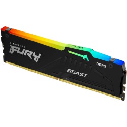 Barrette mémoire 32Go DIMM DDR5 Kingston Fury Beast RGB  5200MHz (Noir)