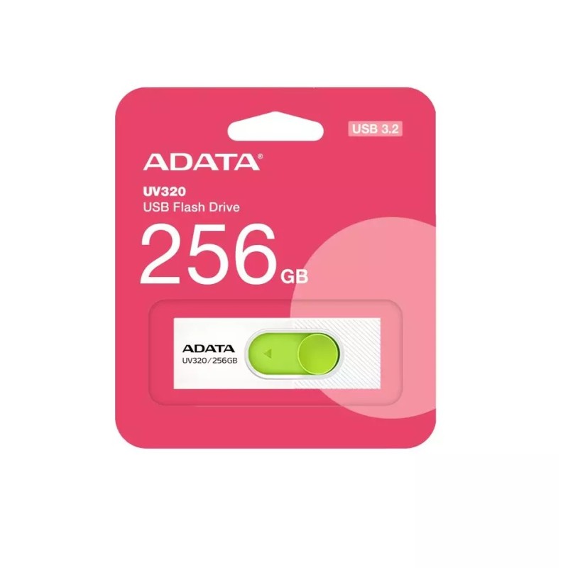 Clé USB 3.2 Adata UV320 - 256Go (Blanc/Vert)