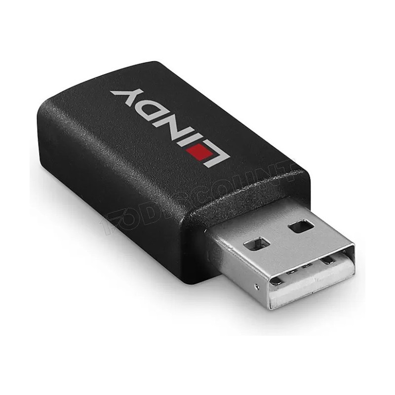 Bloqueur de données USB 2.0 Lindy (Noir)