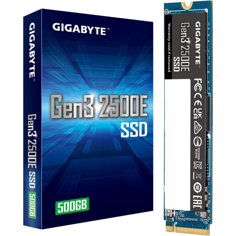 Disque SSD Gigabyte Gen3 2500E 500Go - NVMe M.2 Type 2280