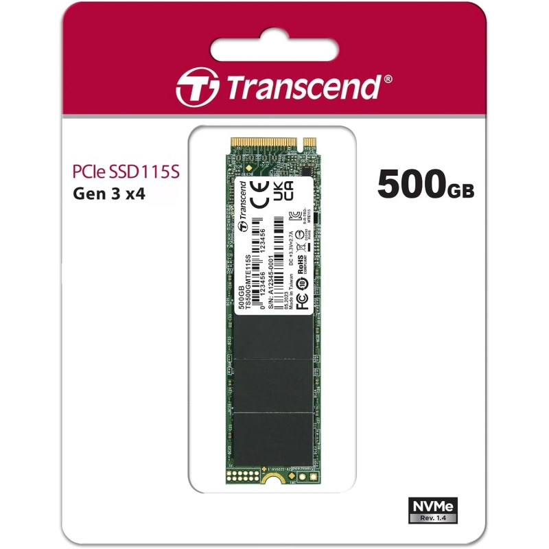 Disque SSD Transcend 115S 500Go - M.2 NVMe Type 2280