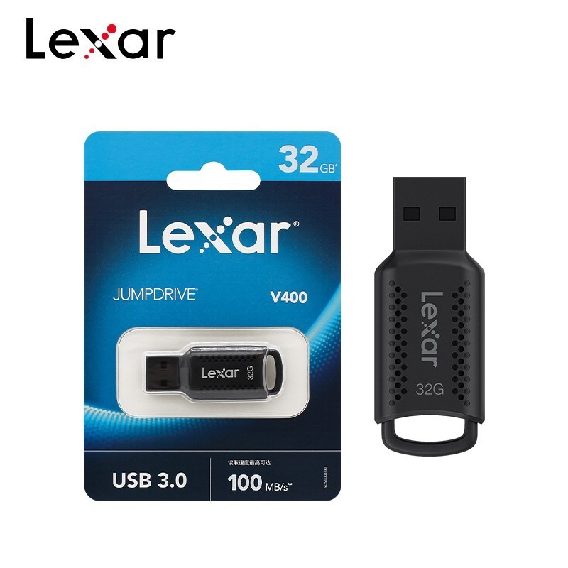 Clé USB 3.0 Lexar JumpDrive V400 - 32Go (Noir)