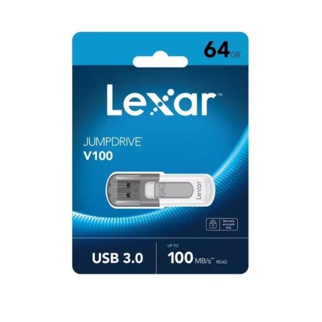 Clé USB 3.0 Lexar JumpDrive V100 - 64Go (Gris)